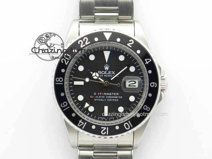 MiroTime 0114 RelaxedFit GMT-Master Vintage 1675 SS BP Best Edition Black Bezel White Markers A 3750